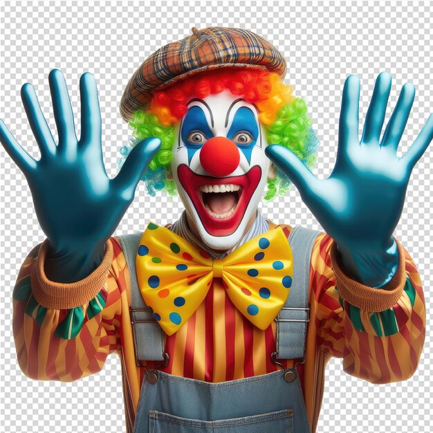 PSD un clown con un cappello che dice clown