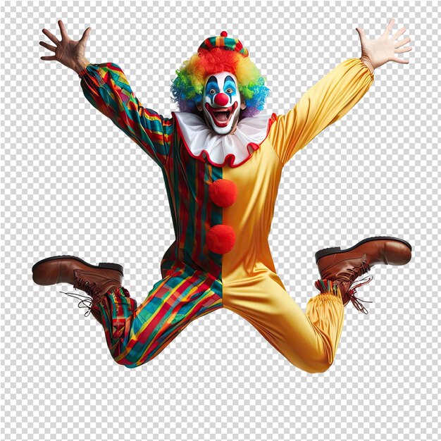 PSD a clown with a red ball on his back