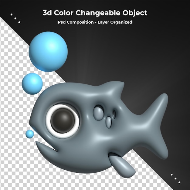PSD psd コンポジションのカクレクマノミ、エンゼルフィッシュ、チョウチョウウオ 3 d レンダリング