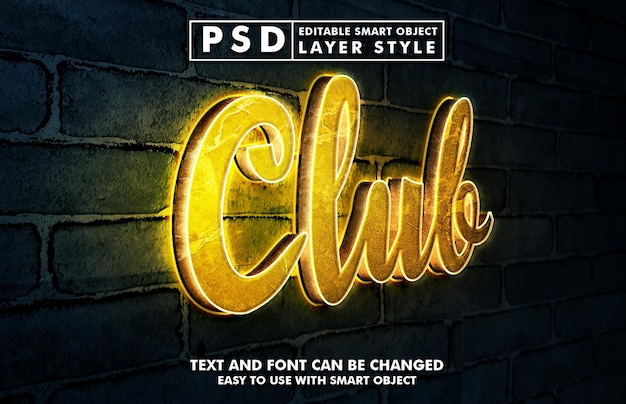 Club 3d teksteffect premium psd