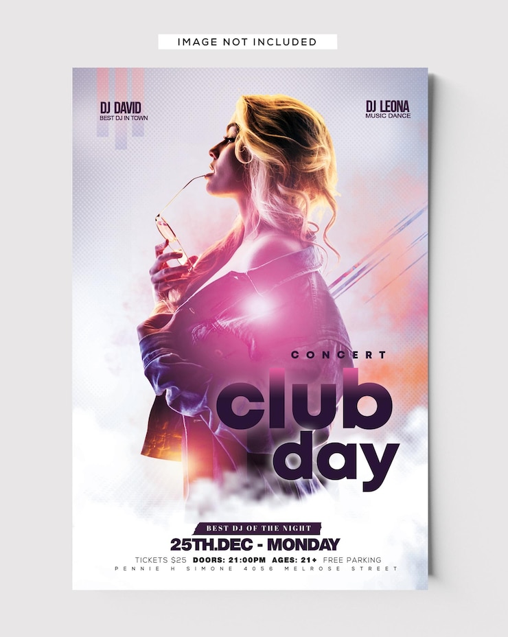 PSD club day dj party flyer