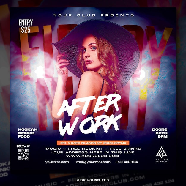 club dj feest flyer social media bericht
