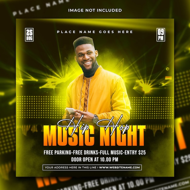 club dj feest flyer social media bericht