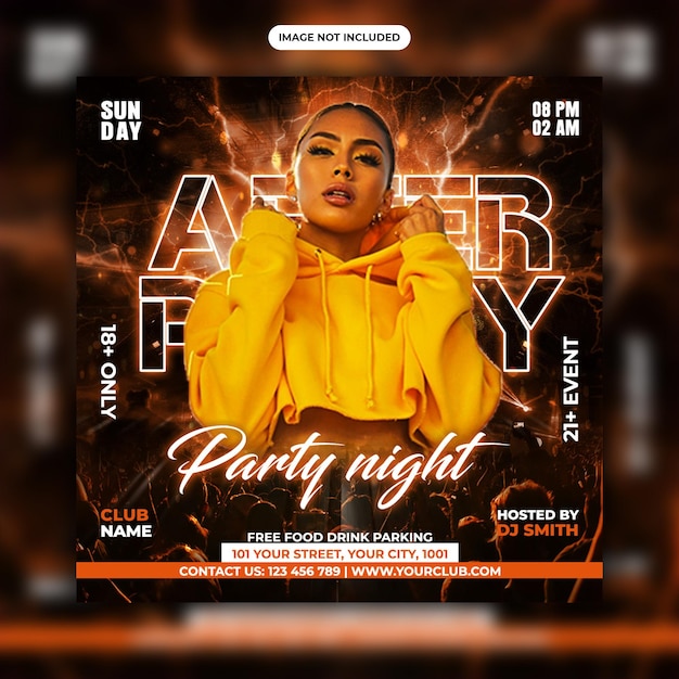 Club Dj Night Party Flyer Szablony Psd