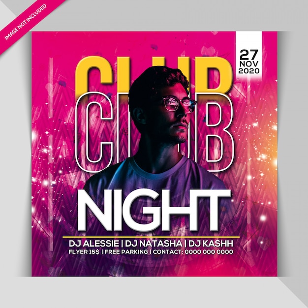 Club night party banner template