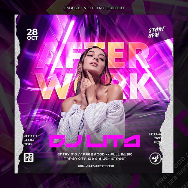 Club night party flyer party template