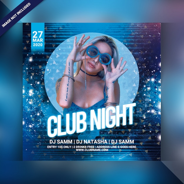 Club night party flyer