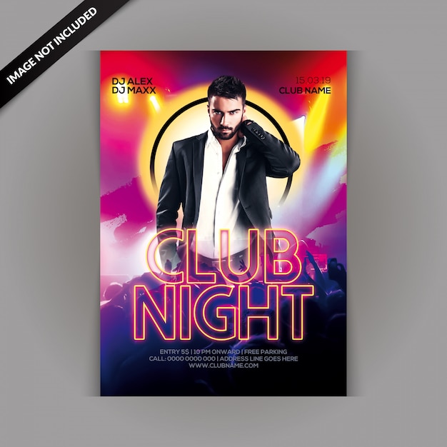 Club night party-flyer