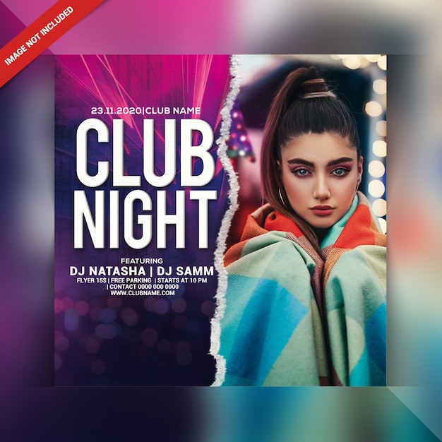 Club night party flyer