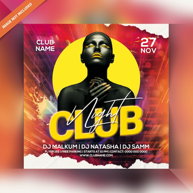 Club night party flyer