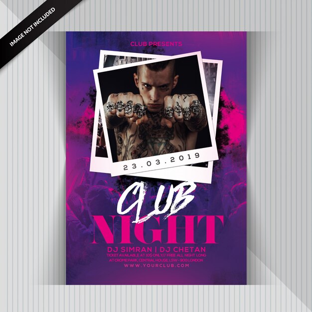 Club night party flyer