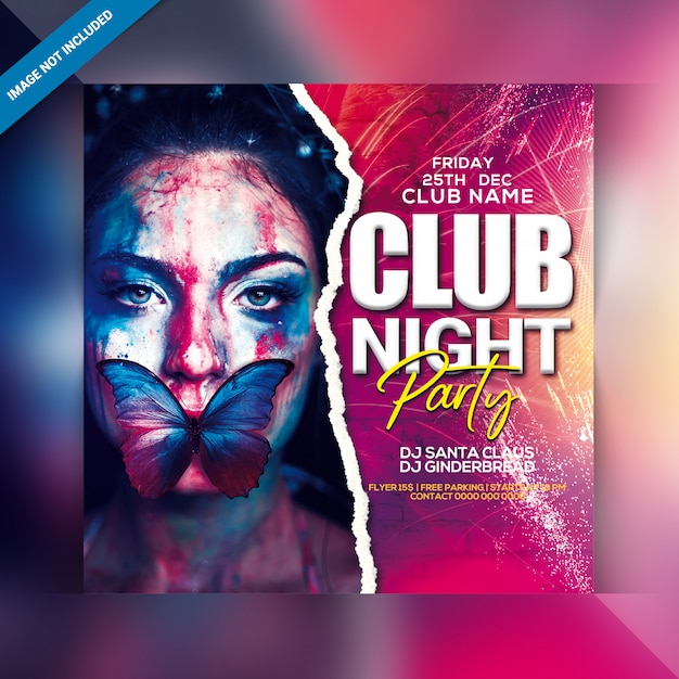 Club night party folder sjabloon