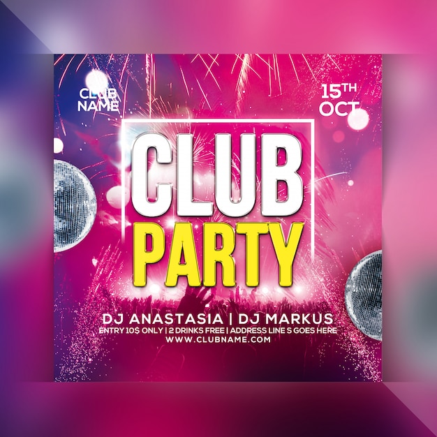 Club party flyer