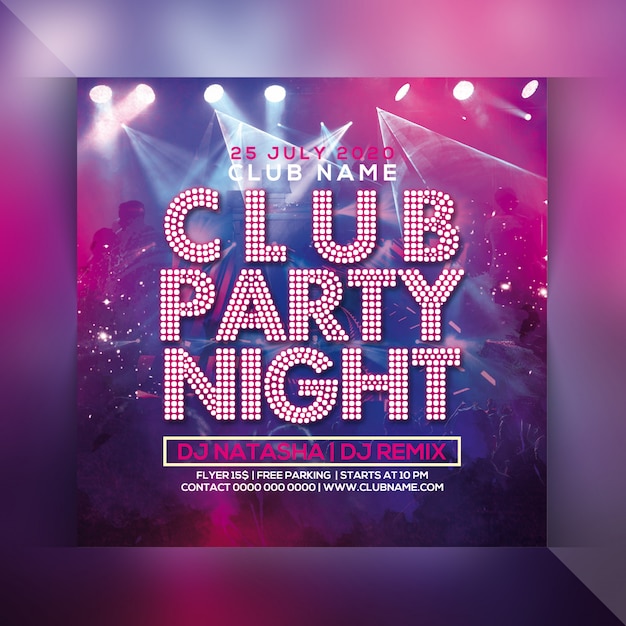 club party night flyer