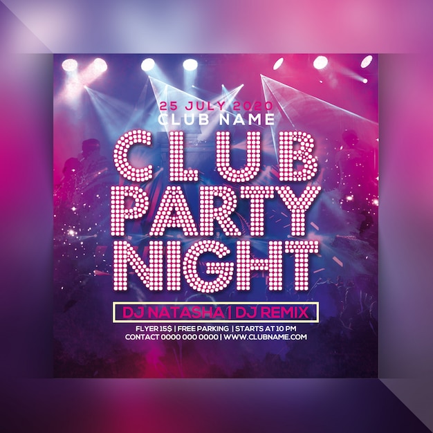 Club party night flyer