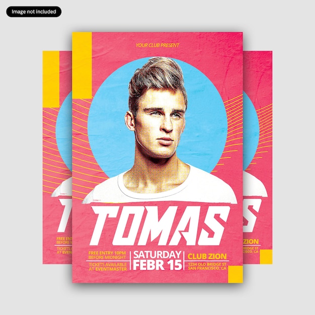 Clubmuziek DJ Indie Event Flyer Template