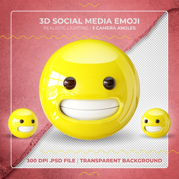 PSD goffo emoji 3d isolato