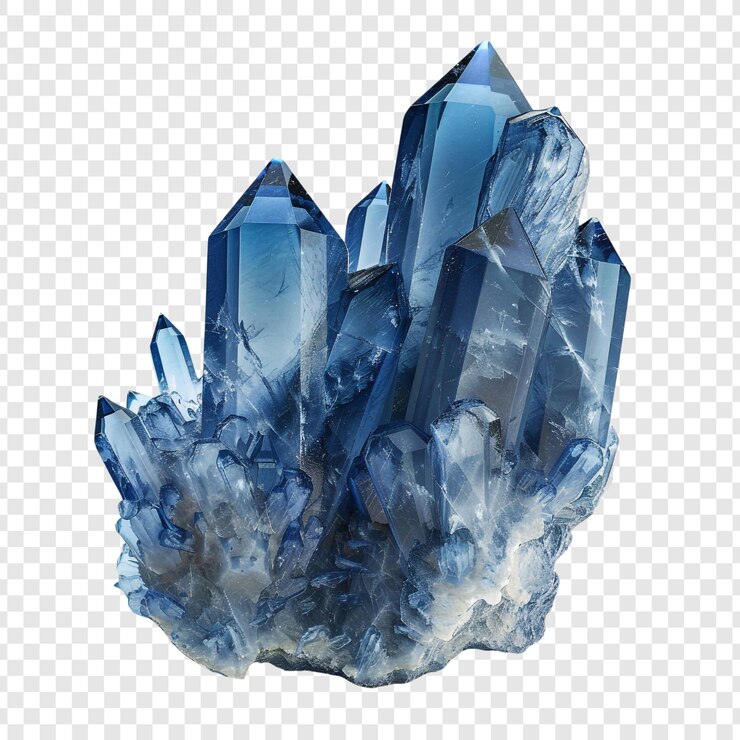 PSD 一群藍色水晶