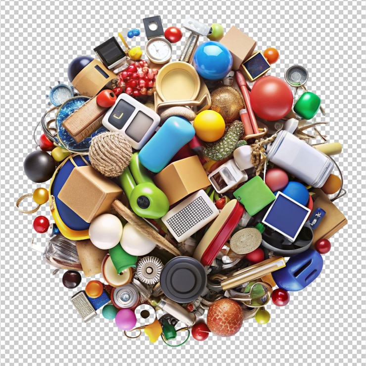 PSD cluster isolated on transparent background