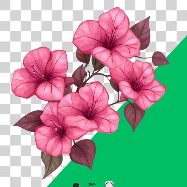  투명 한 배경 에 은 꽃 들 의 어리