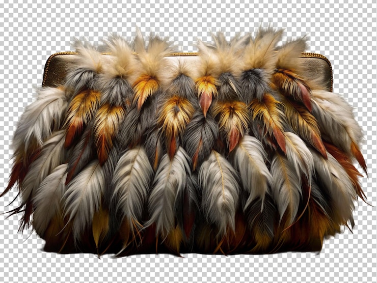 PSD clutch made with feathers