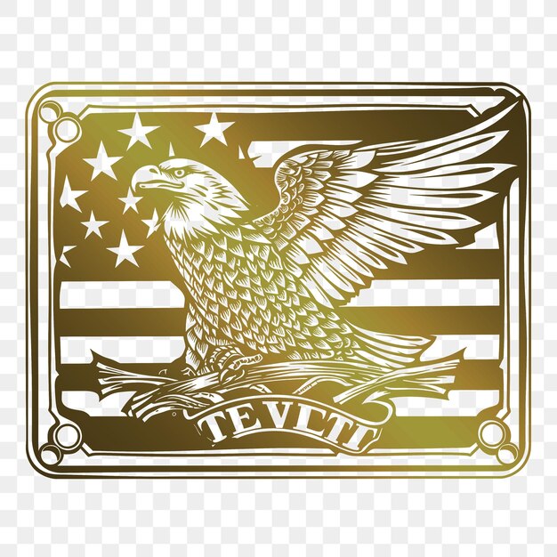 Cnc belt buckle ink art with eagle and flag motifs small eagle outline die cut tattoo tshirt art