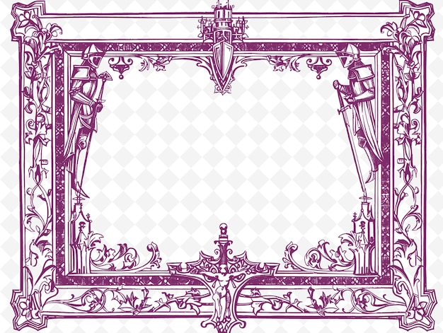 Cnc frame design outline art per il formato png svg vettoriale perfetto per progetti decorativi e creativi