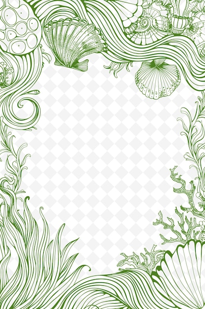 PSD cnc frame design outline art voor vector svg png formaat perfect voor decor en creatieve projecten