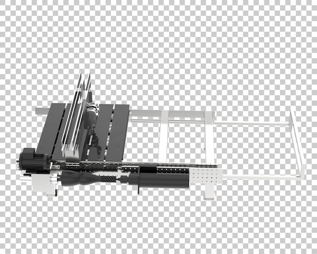 CNC machine isolated on transparent background 3d rendering illustration