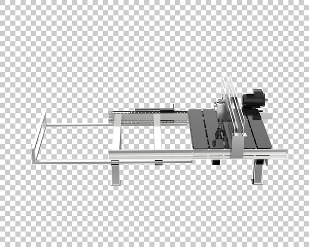 투명 배경에 고립 된 CNC 기계 3d 렌더링 그림