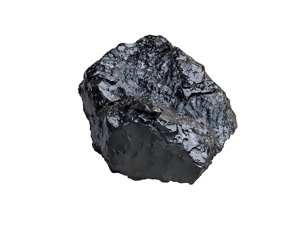 Un minerale di rubino e carbone su sfondo trasparente