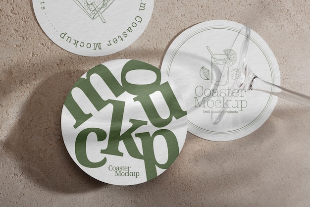 PSD coaster mockup binnen