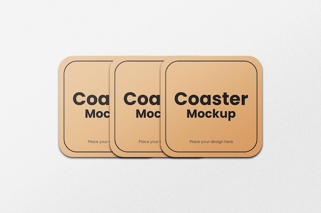 coaster mockup on marble table