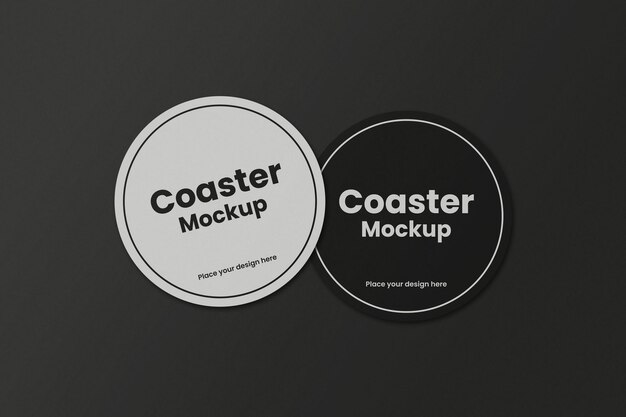 Coaster mockup in real context