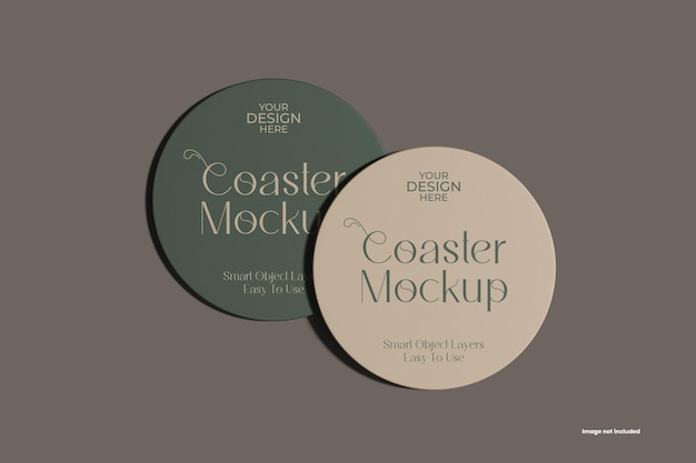 PSD coaster mockup