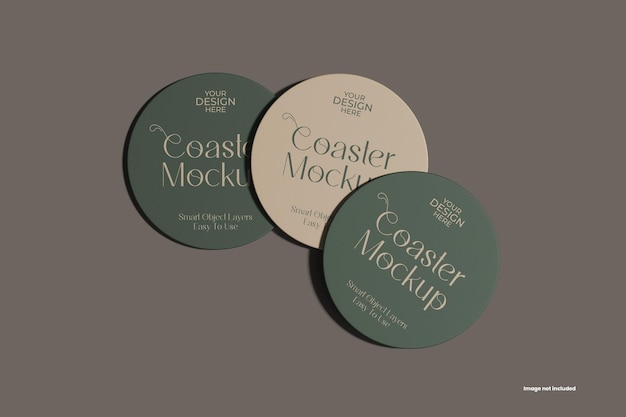 PSD coaster mockup