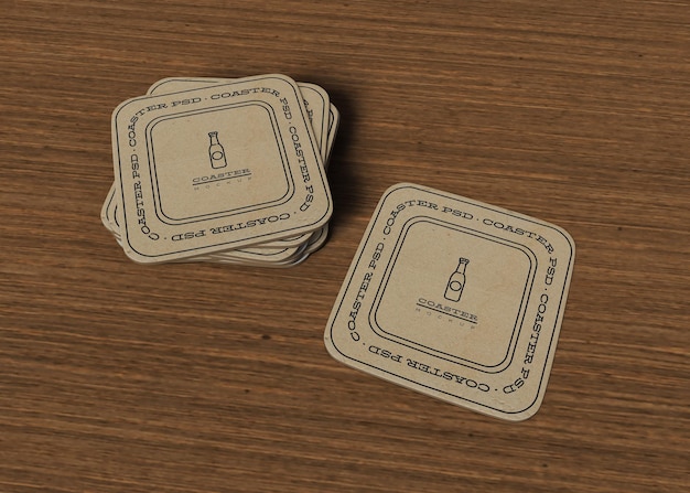 Coasters mockup set