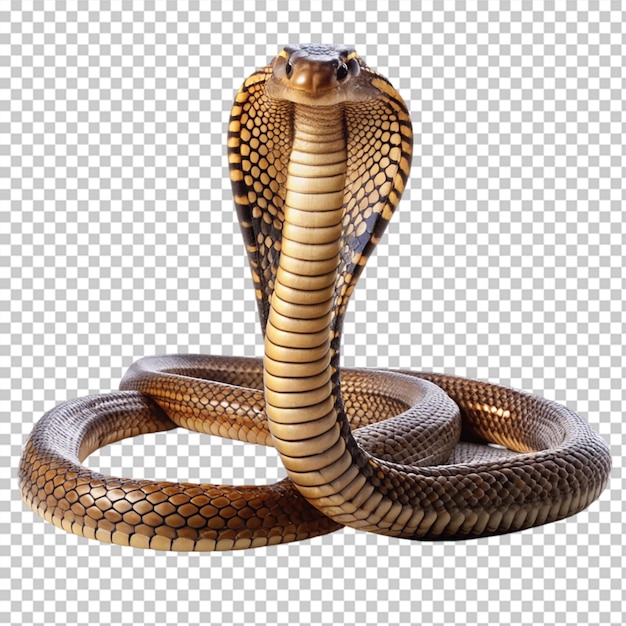 Cobra snake isolated on transparent background