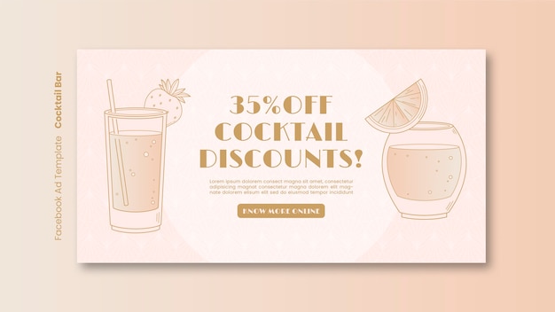 PSD cocktail bar template design