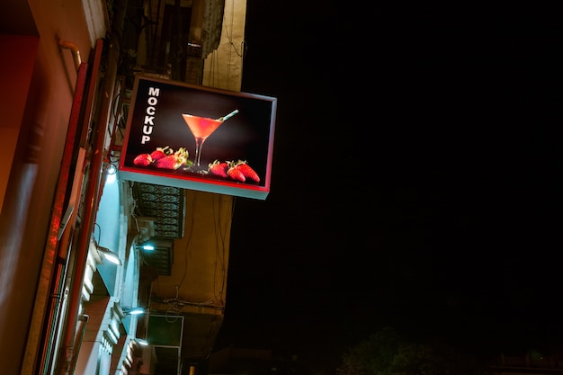 PSD cocktail billboard mockup