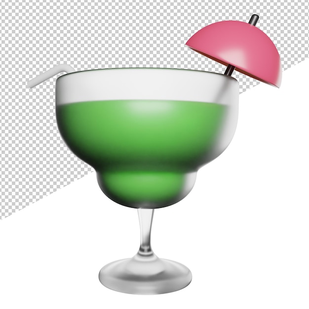 PSD cocktail drink juice 3d rendering icon illustratie