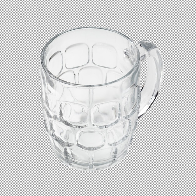 Cocktail glass Empty beer mug isolated on alpha background