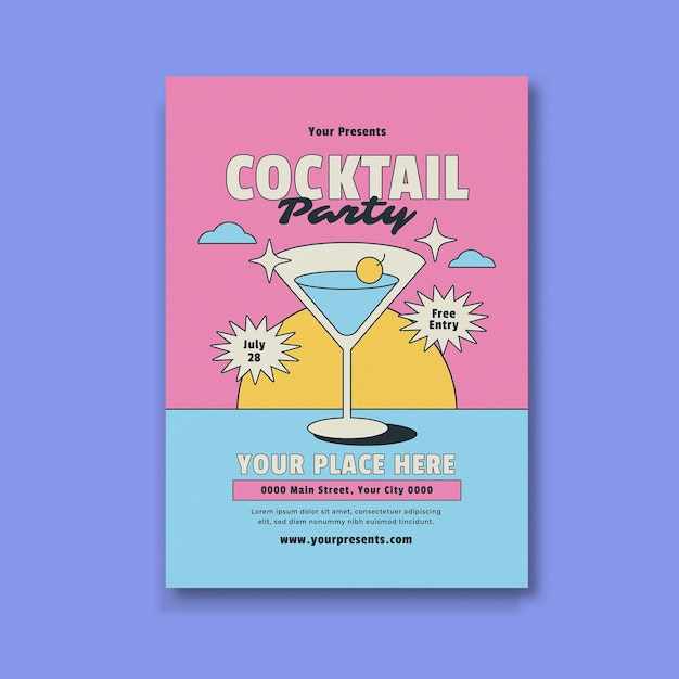 PSD cocktail party flyer