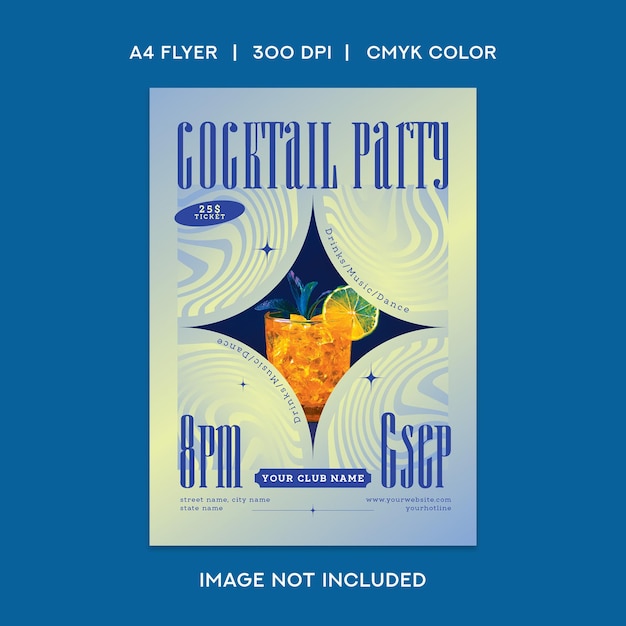 Cocktail party flyer