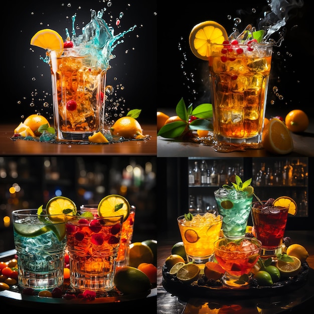 PSD cocktaildrankjes met foto's