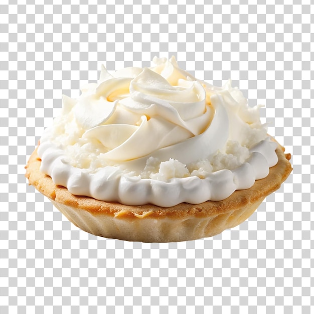 PSD coconut cream pie on transparent background