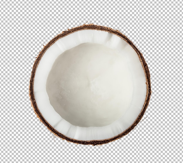 PSD coconut half isolated on alpha layer