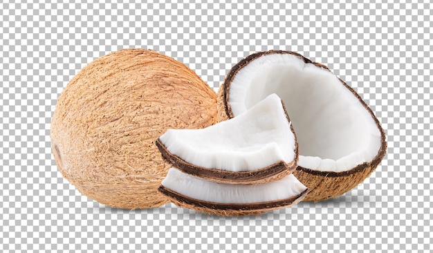 Coconut isolated on alpha layer