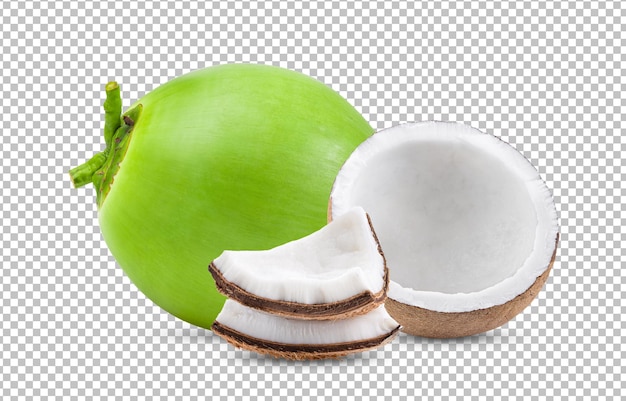 Coconut isolated on alpha layer