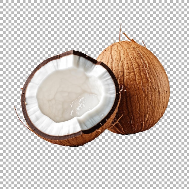 Coconut isolated on transparent background